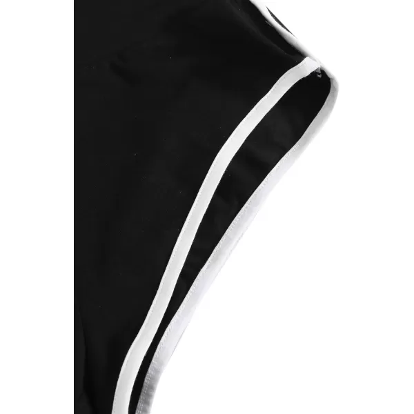SweatyRocks Women's Sporty Elastic Waist Contrast Binding Booty Workout Biker Shorts