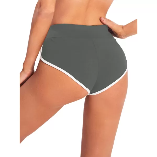 SweatyRocks Women's Sporty Elastic Waist Contrast Binding Booty Workout Biker Shorts