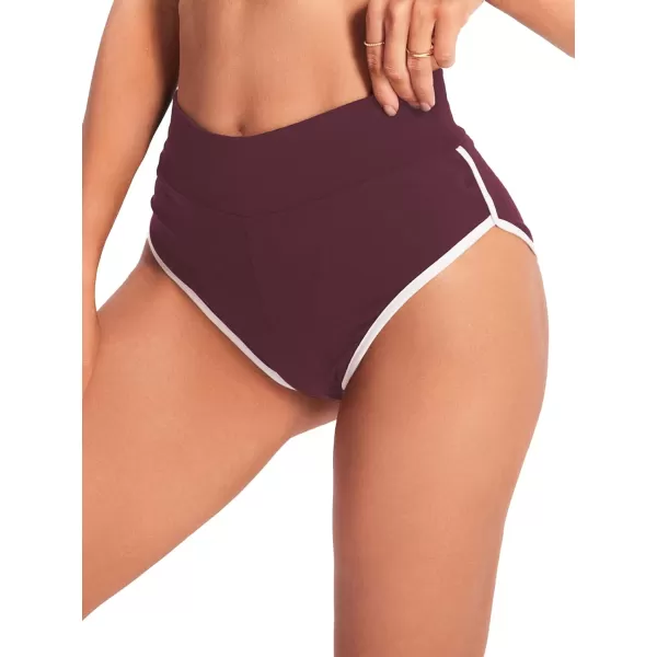 SweatyRocks Women's Sporty Elastic Waist Contrast Binding Booty Workout Biker Shorts