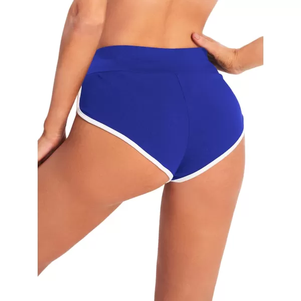 SweatyRocks Women's Sporty Elastic Waist Contrast Binding Booty Workout Biker Shorts
