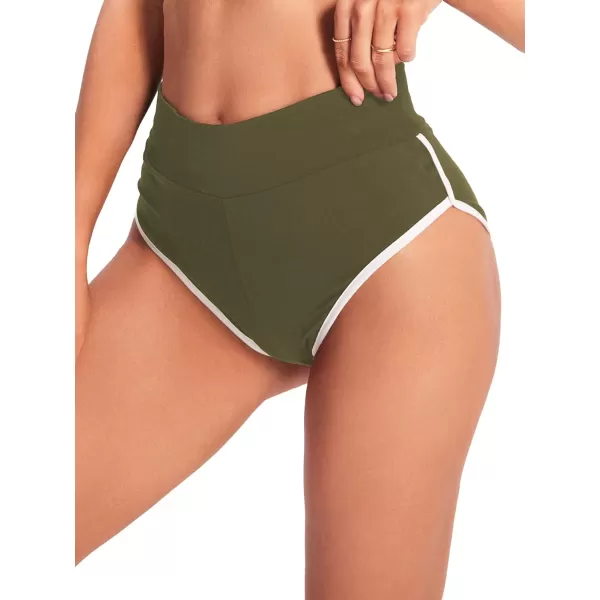 SweatyRocks Women's Sporty Elastic Waist Contrast Binding Booty Workout Biker Shorts