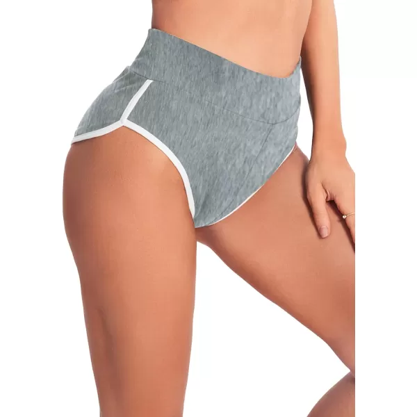SweatyRocks Women's Sporty Elastic Waist Contrast Binding Booty Workout Biker Shorts
