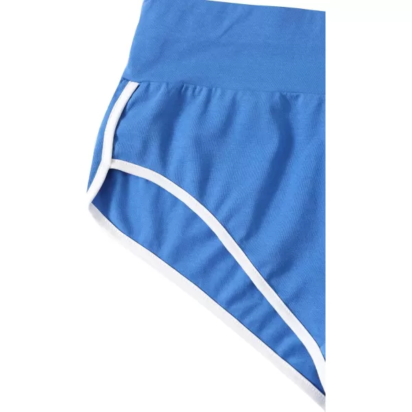 SweatyRocks Women's Sporty Elastic Waist Contrast Binding Booty Workout Biker Shorts