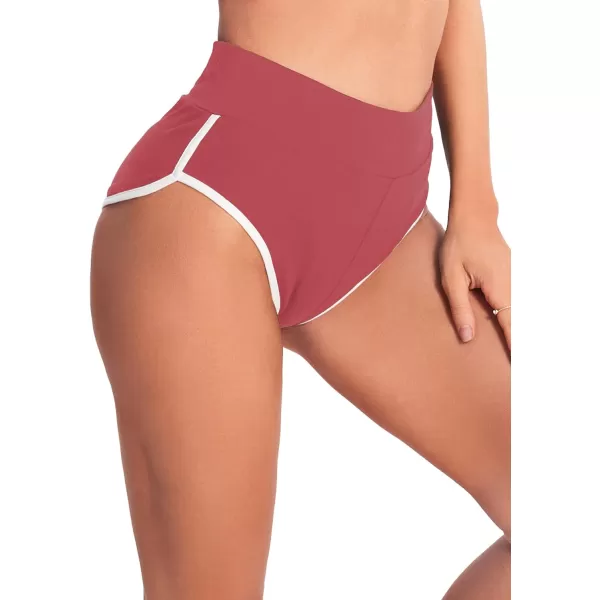SweatyRocks Women's Sporty Elastic Waist Contrast Binding Booty Workout Biker Shorts