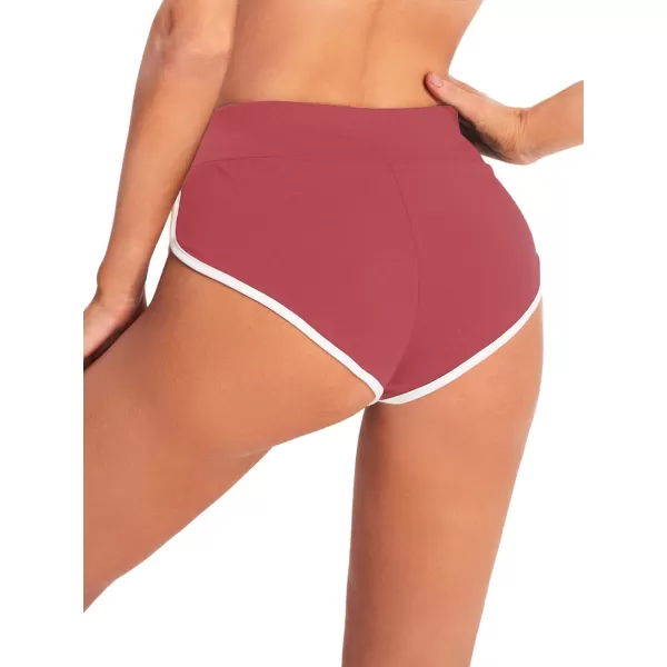 SweatyRocks Women's Sporty Elastic Waist Contrast Binding Booty Workout Biker Shorts