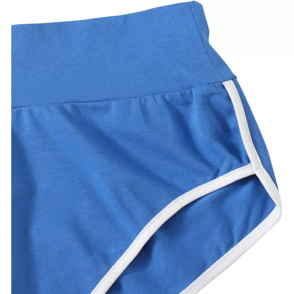 SweatyRocks Women's Sporty Elastic Waist Contrast Binding Booty Workout Biker Shorts