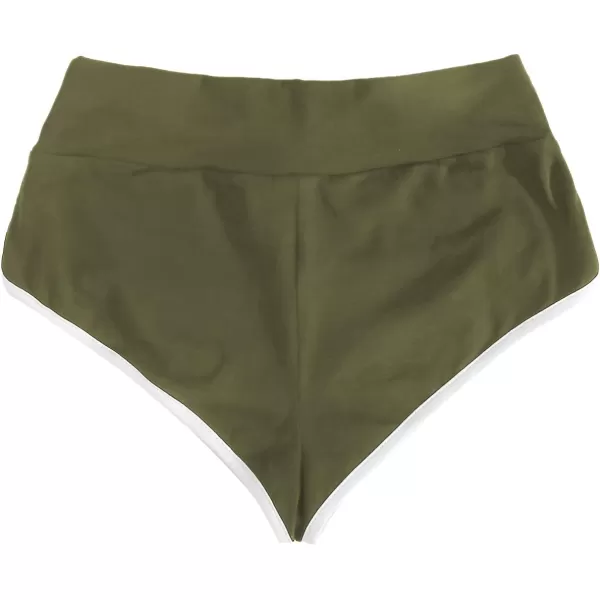 SweatyRocks Women's Sporty Elastic Waist Contrast Binding Booty Workout Biker Shorts