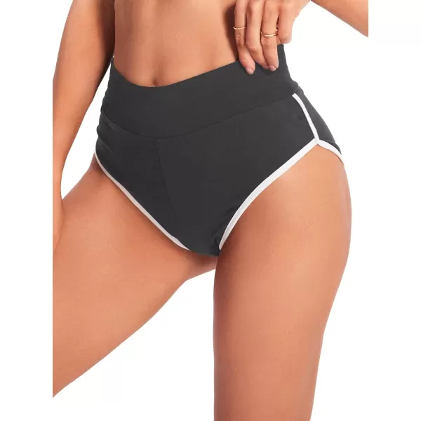 SweatyRocks Women's Sporty Elastic Waist Contrast Binding Booty Workout Biker Shorts