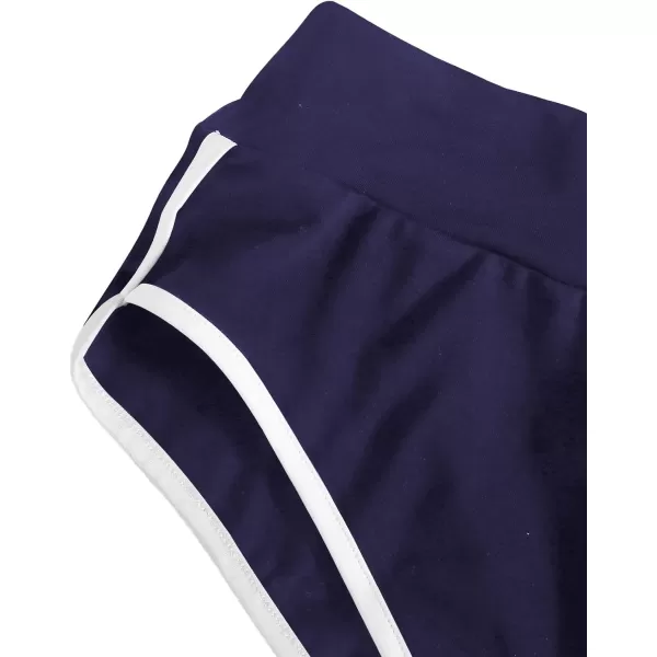 SweatyRocks Women's Sporty Elastic Waist Contrast Binding Booty Workout Biker Shorts