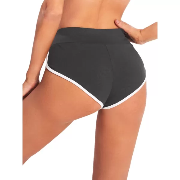 SweatyRocks Women's Sporty Elastic Waist Contrast Binding Booty Workout Biker Shorts