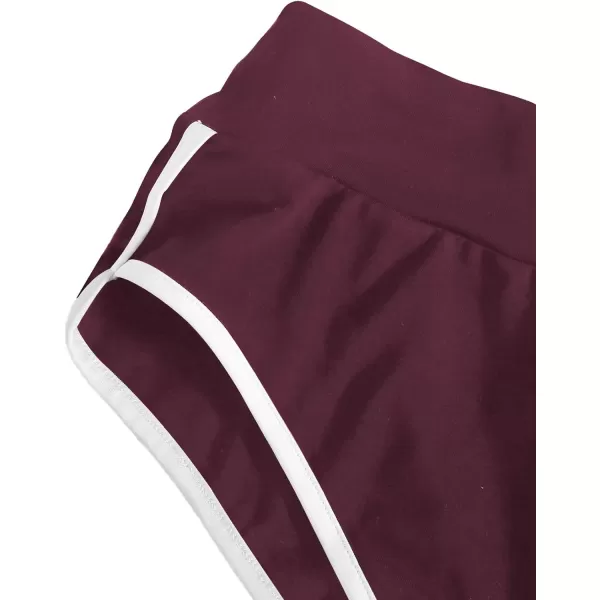 SweatyRocks Women's Sporty Elastic Waist Contrast Binding Booty Workout Biker Shorts