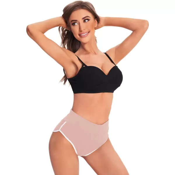 SweatyRocks Women's Sporty Elastic Waist Contrast Binding Booty Workout Biker Shorts