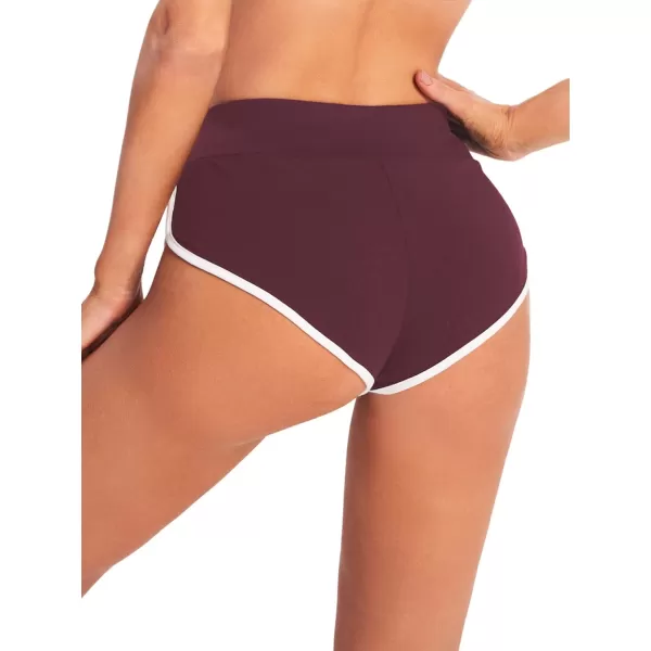 SweatyRocks Women's Sporty Elastic Waist Contrast Binding Booty Workout Biker Shorts