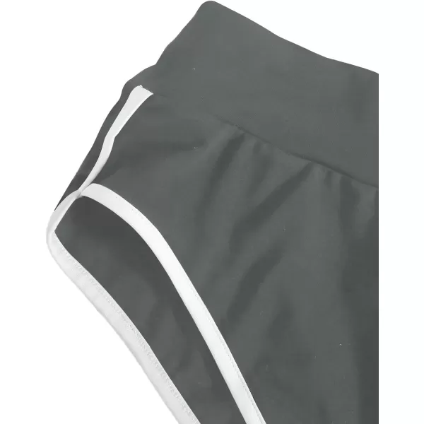 SweatyRocks Women's Sporty Elastic Waist Contrast Binding Booty Workout Biker Shorts