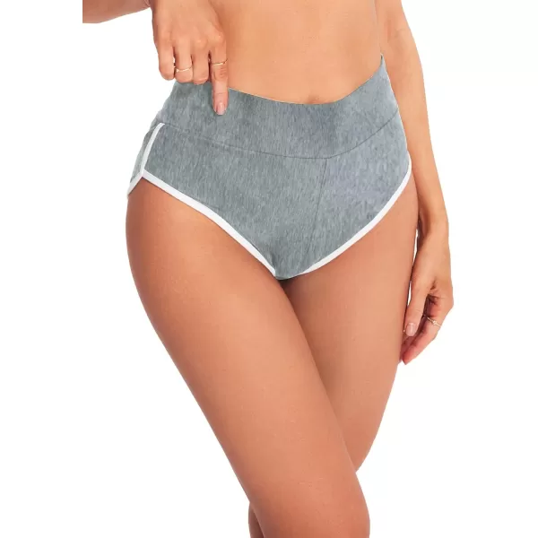 SweatyRocks Women's Sporty Elastic Waist Contrast Binding Booty Workout Biker Shorts