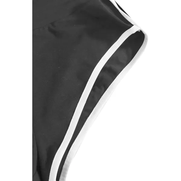SweatyRocks Women's Sporty Elastic Waist Contrast Binding Booty Workout Biker Shorts
