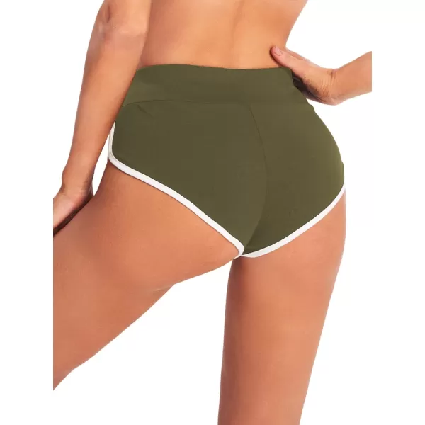 SweatyRocks Women's Sporty Elastic Waist Contrast Binding Booty Workout Biker Shorts