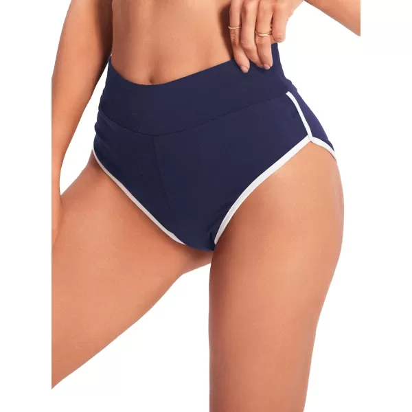 SweatyRocks Women's Sporty Elastic Waist Contrast Binding Booty Workout Biker Shorts