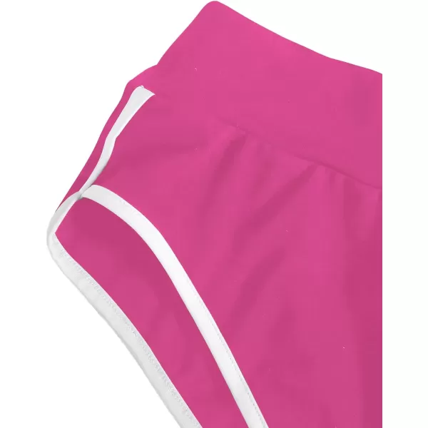 SweatyRocks Women's Sporty Elastic Waist Contrast Binding Booty Workout Biker Shorts