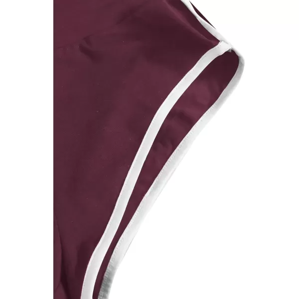 SweatyRocks Women's Sporty Elastic Waist Contrast Binding Booty Workout Biker Shorts