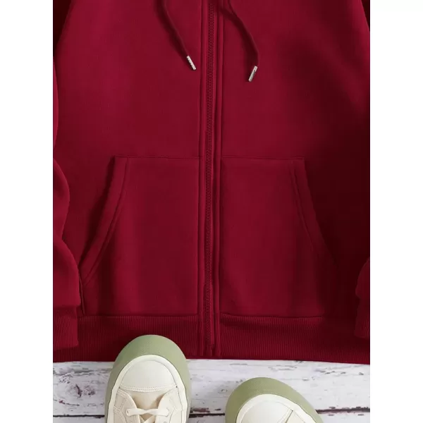 SweatyRocks Women's Star Print Zip Up Oversize Long Sleeve Casual Pocket Drawstring Hoodie