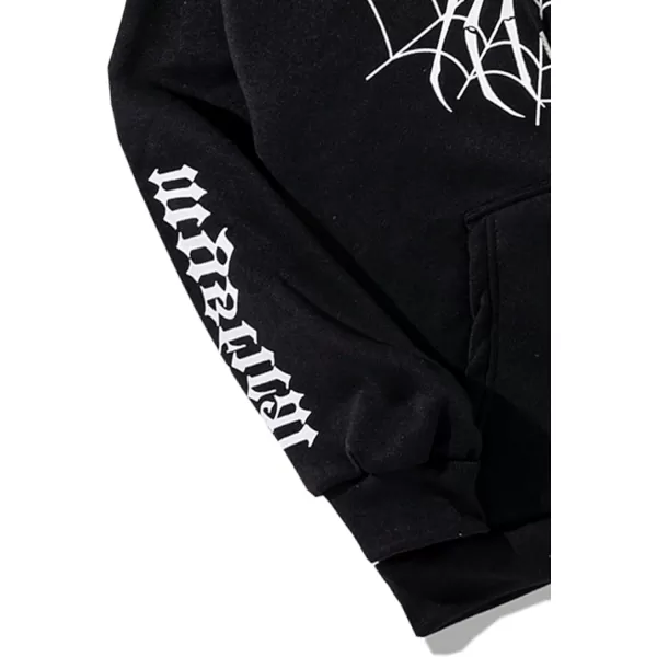 SweatyRocks Women's Star Print Zip Up Oversize Long Sleeve Casual Pocket Drawstring Hoodie