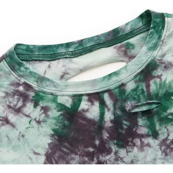 SweatyRocks Women's Summer Short Sleeve Tee Distressed Ripped Crop T-Shirt Tops