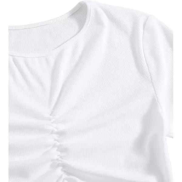 SweatyRocks Women's Summer Short Sleeve Tee Distressed Ripped Crop T-Shirt Tops