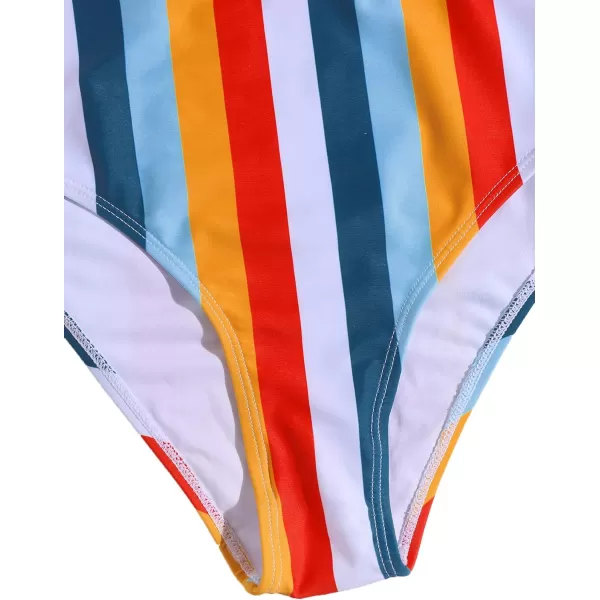 SweatyRocks Women's Two Pieces Swimsuit Solid Color Tie Side Top High Waisted Bikini Set