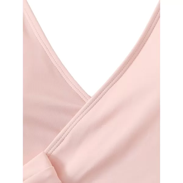 SweatyRocks Women's Two Pieces Swimsuit Solid Color Tie Side Top High Waisted Bikini Set