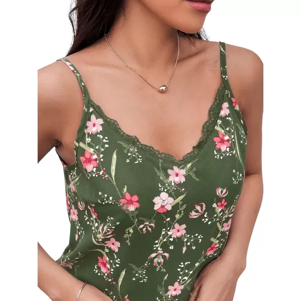 SweatyRocks Women's V Neck Floral Print Cami Tank Top Sleeveless Blouse Shirt