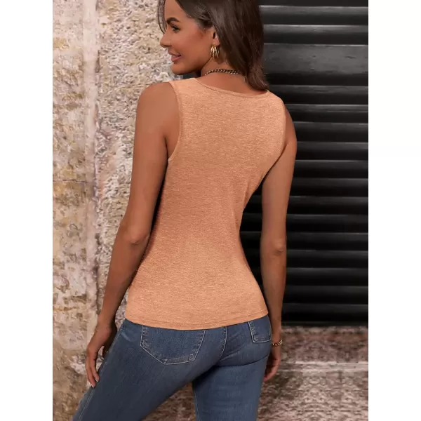 SweatyRocks Women's Wrap Ruched Tank Tops V-Neck Solid Button Design Slim Fit Casual Holiday Summer Tee Tops