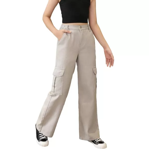SweatyRocks Girl's Casual High Waisted Straight Leg Jeans Plain Denim Pants with Pocket