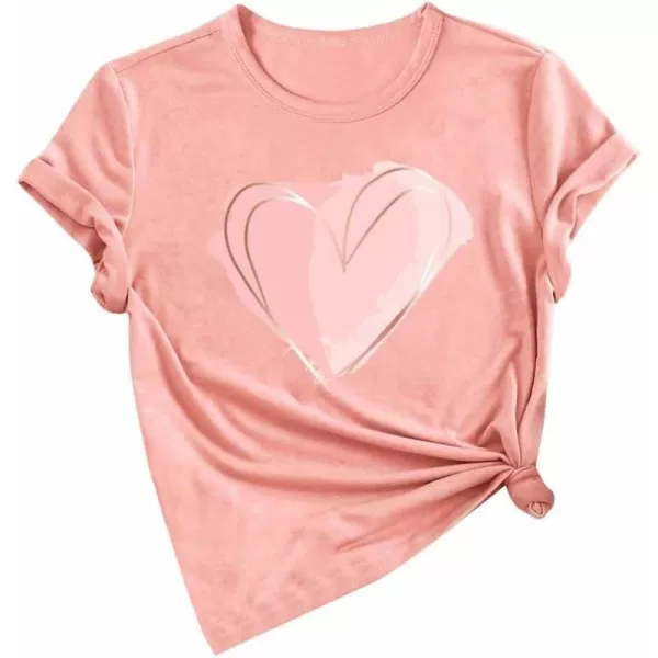SweatyRocks Girl's Graphic Patterned T Shirt Scoop Neck Short Sleeve T Shirts