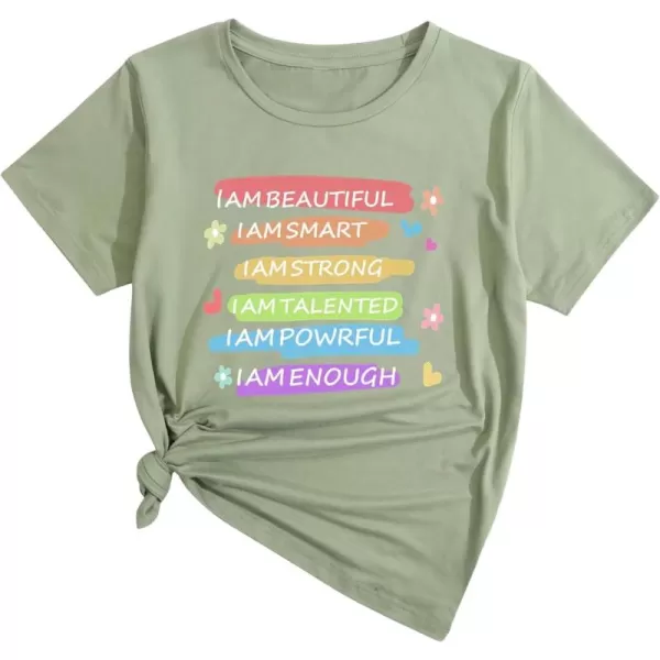 SweatyRocks Girl's Graphic Print Short Sleeve T Shirt Casual Round Neck Tee Tops