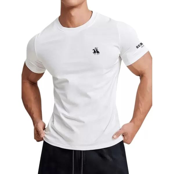 SweatyRocks Men's Letter Graphic Tee Short Sleeve Round Neck Drop Shoulder Top T-Shirt
