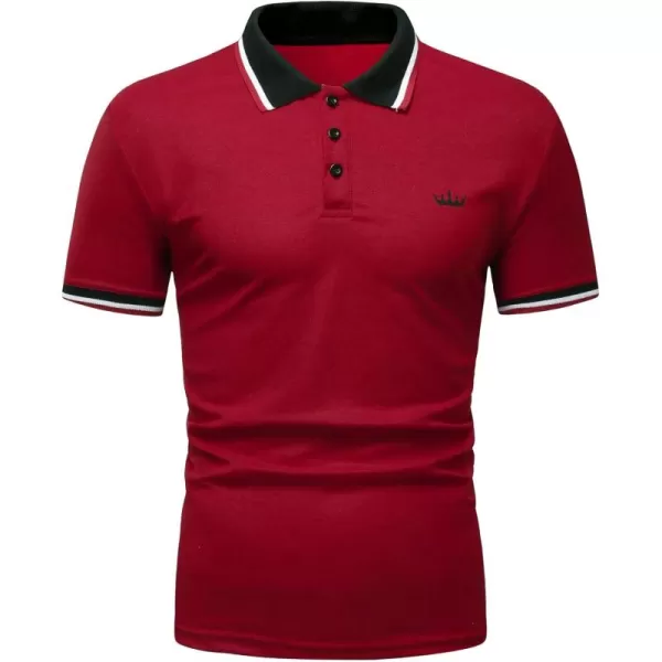 SweatyRocks Men's Lightweight Slim Fit Polo T-Shirts Muscle Short Sleeve Collar Shirts Golf