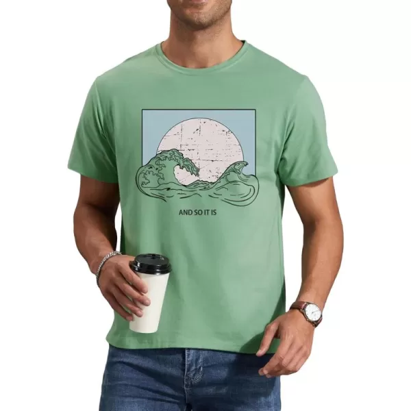 SweatyRocks Men's T-Shirts Graphic Tees Letter Print Crewneck Short Sleeve T Shirt Summer Casual Hawaiian Shirt