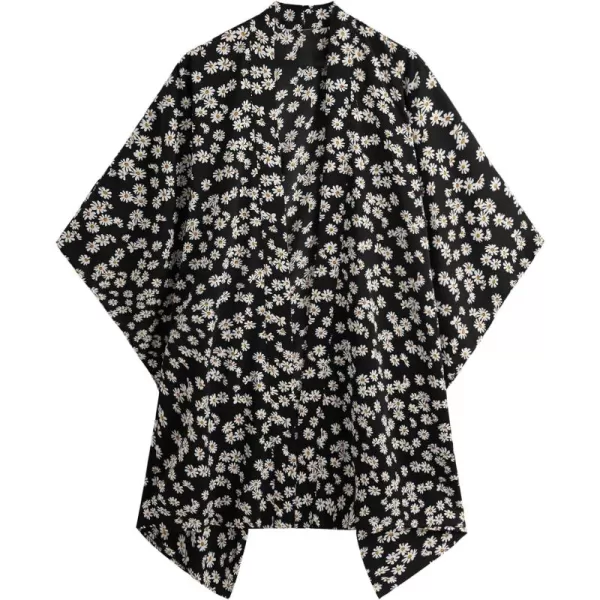 SweatyRocks Women Kimono Vintage Floral Beach Long Cover Up