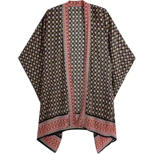SweatyRocks Women Kimono Vintage Floral Beach Long Cover Up