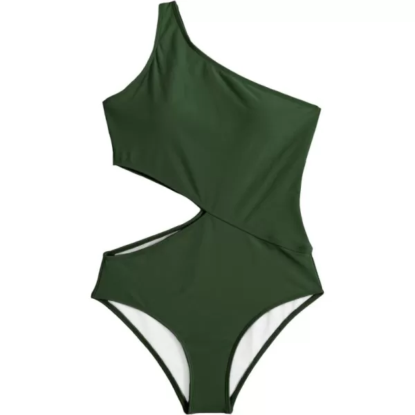 SweatyRocks Women's Bathing Suits One Shoulder Cutout One Piece Swimsuit Swimwear Monokini