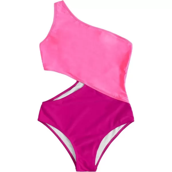 SweatyRocks Women's Bathing Suits One Shoulder Cutout One Piece Swimsuit Swimwear Monokini