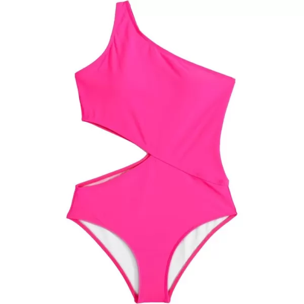 SweatyRocks Women's Bathing Suits One Shoulder Cutout One Piece Swimsuit Swimwear Monokini