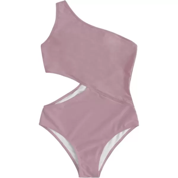 SweatyRocks Women's Bathing Suits One Shoulder Cutout One Piece Swimsuit Swimwear Monokini