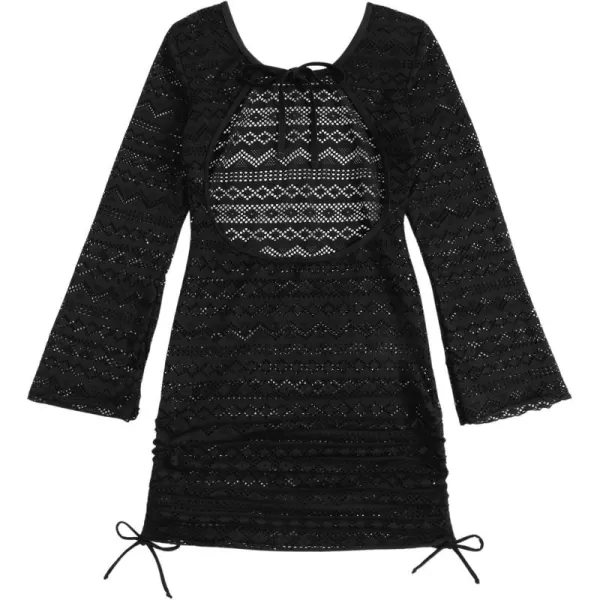 SweatyRocks Women's Beach Swimsuit Hollow Out Cover Up Bathing Suit Cover For Swimwear