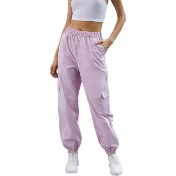 SweatyRocks Women's Casual Drawstring Waist Jogger Workout Cargo Pants with Pockets