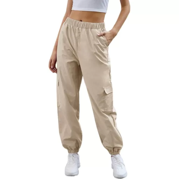 SweatyRocks Women's Casual Drawstring Waist Jogger Workout Cargo Pants with Pockets