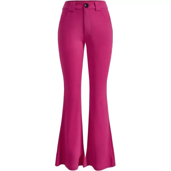 SweatyRocks Women's Casual High Waist Flare Leg Bell Bottom Pants Work Office Trousers