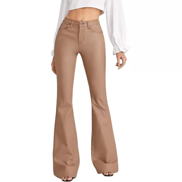 SweatyRocks Women's Casual High Waisted Denim Pants Stretchy Flare Leg Long Jeans