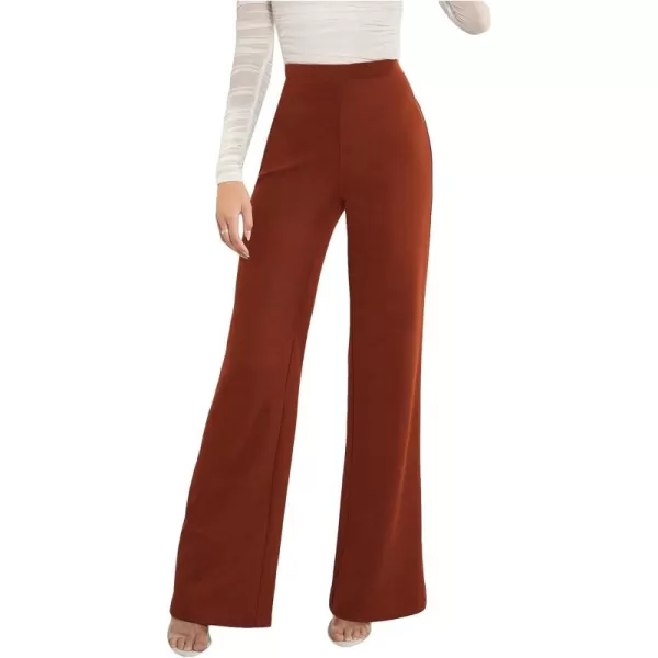 SweatyRocks Women's Casual High Waisted Wide Leg Long Pant Trouser Business Work Pants